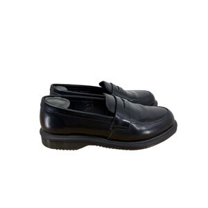 Dr. Martens Temara Black Leather Penny Loafers Womens 6 Slip On Shoes NJ004